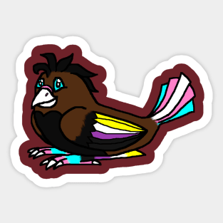 Nonbinary Pride Bird Sticker